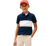 Tommy Hilfiger Boys Mini Embroidered Polo Dark Night Navy Colourblock Größe: 14 | Hemden Outlet | kids | Schwarz