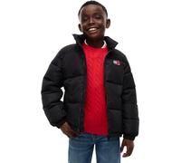 Steppjacke TOMMY HILFIGER "NEW ESSENTIAL PUFFER JACKET", Jungen, Gr. 4 (104), schwarz, Web, Obermaterial: 100% Polyester. Futter: 100% Polyester. Füllung: 100% Polyester, unifarben, regular fit normal