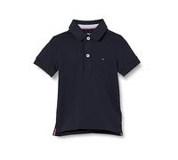 Tommy Hilfiger Jungen Poloshirt Kurzarm aus Bio-Baumwolle, Blau (Sky Captain), 7 Jahre