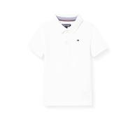 Tommy Hilfiger Jungen Poloshirt Kurzarm aus Bio-Baumwolle, Weiß (Bright White), 5 Jahre