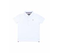 Tommy Hilfiger Jungen Poloshirt Kurzarm aus Bio-Baumwolle, Weiß (Bright White), 6 Jahre