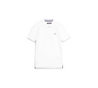 Tommy Hilfiger Jungen Poloshirt Kurzarm aus Bio-Baumwolle, Weiß (Bright White), 8 Jahre