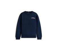 Sweatshirt TOMMY HILFIGER "MONOTYPE GRAPHIC SWEATSHIRT", Jungen, Gr. 14 (164), schwarz night navy, Sweatware, Obermaterial: 80% Baumwolle, 20% Polyester, unifarben, regular fit normal, Rundhals, einge