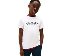 Tommy Hilfiger Jungen T-Shirt Kurzarm Monotype Print Graphic mit Rundhalsausschnitt, Weiß (White), 14 Jahre