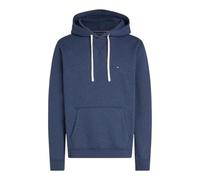 Hoodie TOMMY HILFIGER "ESS SEASONAL FLEECE HOODY mit Kapuze und Kängurutasche", Damen, Gr. XL, blau (heatherot blau), Sweatware, Obermaterial: 60% Baumwolle, 40% Polyester, bequem hüftlang, elastische