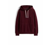 Hoodie TOMMY HILFIGER "ESS SEASONAL FLEECE HOODY mit Kapuze und Kängurutasche", Herren, Gr. L, rot (deep burgundy), Sweatware, Obermaterial: 60% Baumwolle, 40% Polyester, casual, bequem hüftlang, Lang