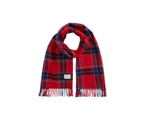 Tommy Hilfiger Karierter Jacquard-Schal aus reiner Wolle, Medium Red Check
