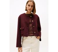 Tommy Hilfiger Kastenjacke mit Woll-Anteil Damen bordeaux, 44
