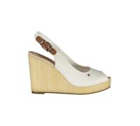 Tommy Hilfiger Iconic Elena Sling Back Wedge Sandals Beige EU 40 Frau (Herstellerartikelnummer: FW0FW04789-YBL-40)