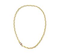 Gliederkette TOMMY HILFIGER "MEN'S CHAIN", gold (gelbgoldfarben, rot, weiß, blau), Halsketten, Herren, Edelstahl, L: 51 B: 6mm, Gliederkette, Emaille, B:6mm (28666160-0) gelbgoldfarben, rot, weiß, bla