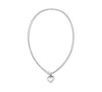 Kette mit Anhänger TOMMY HILFIGER "TOGGLE HEART, Herz, 2780967, 2780968", bunt (edelstahlfarben, blau, weiß, rot), Halsketten, Damen, Edelstahl, L: 86cm-43cm B: 2mm, mit Emaille, B:2mm (69406800-0) ed