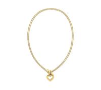 Kette mit Anhänger TOMMY HILFIGER "TOGGLE HEART, Herz, 2780967, 2780968", bunt (gelbgoldfarben, blau, weiß, rot), Halsketten, Damen, Edelstahl, L: 86cm-43cm B: 2mm, mit Emaille, B:2mm (11882318-0) gel