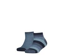 TOMMY HILFIGER Kinder Quarter-Socken, 2er Pack - Basic Stripe, Streifen, 23-42 Blau 39-42