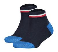 TOMMY HILFIGER Kinder Quarter-Socken, 2er Pack - ICONIC SPORTS, Frottee-Sohle Dunkelblau / 39-42 39-42 Blau