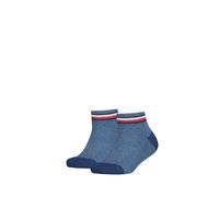 TOMMY HILFIGER Kinder Quarter-Socken im Pack - ICONIC SPORTS, Frottee-Sohle Blau 39-42 4er Pack (2x2P)