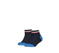TOMMY HILFIGER Kinder Quarter-Socken im Pack - ICONIC SPORTS, Frottee-Sohle Dunkelblau 39-42 4er Pack (2x2P)