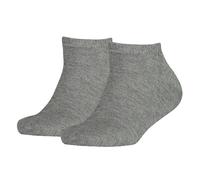 Tommy Hilfiger Mädchen Sneakersocken TH CHILDREN SNEAKER, 2er Pack, Einfarbig, Gr. 27-30, Grau (middle grey melange 758)