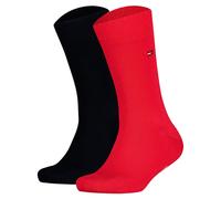 Tommy Hilfiger Kinder Socken Basic – 2er Pack, einfarbig Blau/Rot, Größe 27–30