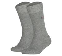 TOMMY HILFIGER Kinder Socken, 2er Pack - Basic, TH, 23-42, einfarbig Grau 39-42