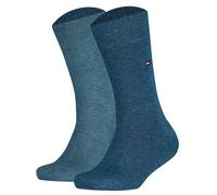 Tommy Hilfiger Kinder Socken Basic TH einfarbig Blau 2er Pack Größe 39-42
