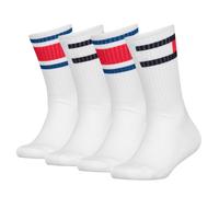 TOMMY HILFIGER Kinder Socken, 4er Pack - FLAG ECOM, Logo Design Weiß 35-38