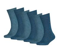 TOMMY HILFIGER Kinder Socken, 6er Pack - Basic, TH, 23-42, einfarbig Blau / 23-26 23-26 Blau