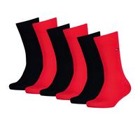 TOMMY HILFIGER Kinder Socken, 6er Pack - Basic, TH, 23-42, einfarbig Blau/Rot / 35-38 35-38 Mehrfarbig