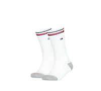 TOMMY HILFIGER Kinder Socken im Pack - ICONIC SPORTS, Vorteilspack, Frottee-Sohle, 27-42 Weiß 31-34 4er Pack (2x2P)