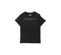 Tommy Hilfiger Kinder Unisex T-Shirt Kurzarm Essential Tee Rundhalsausschnitt, Schwarz (Black), 12 Jahre