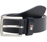 Tommy Hilfiger Kinder Unisex Gürtel Kids Leather Belt mit Flagge aus Leder, Blau (Space Blue), L-XL