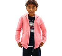 Tommy Hilfiger Kinder Unisex Hoodie mit Reißverschluss Mini Corp und Rippstrick-Saum, Rosa (Tropical Blush), 14 Jahre