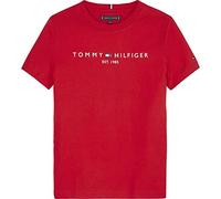 Tommy Hilfiger Kinder Unisex T-Shirt Kurzarm Essential Tee Rundhalsausschnitt, Rot (Deep Crimson), 5 Jahre