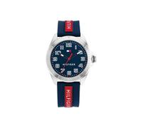 Tommy Hilfiger Kinderuhr Analog Blau Rot Silber 1720019 Armband, Armband
