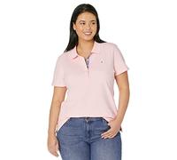 Tommy Hilfiger Klassisches kurzärmeliges Damen-Poloshirt (Standard und Übergröße) - Pink - Mittel