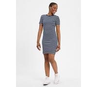 Tommy Hilfiger Damen Kleid New Cody Slim Short Dress aus Baumwolle, Mehrfarbig (Breton/ Dark Night Navy/ Ecu), S