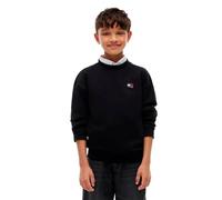 Sweatshirt TOMMY HILFIGER, Mädchen, Gr. 10 (140), schwarz, Sweatware, Obermaterial: 100% Baumwolle, unifarben, regular fit normal, Rundhals, Bündchen, Sweatshirts Sweatshirt, Rundhalsausschnitt, Regul