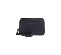 Tommy Hilfiger Kulturbeutel für Herren, Marke, Modell Th Business AM0AM12981, aus Leder., Schwarz , Einheitsgröße