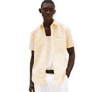 Tommy Hilfiger Kurzärmeliges Oxford-Hemd mit normaler Passform für Herren mit Knopfleiste, Citronella, Mittel