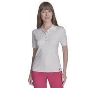 Tommy Hilfiger Kurzärmeliges Poloshirt mit Knopfleiste für Damen, Elfenbein, X-Groß