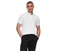 Tommy Hilfiger Kurzarm-Poloshirts für Herren in klassischer Passform mit Stretch und Bio-Piqué-Baumwolle, Weiss/opulenter Garten, Mittel