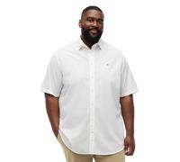 Tommy Hilfiger Kurzarm-Popeline-Hemd, Normale Passform, Herrenhemden mit Knopfleiste, Weiss/opulenter Garten, L