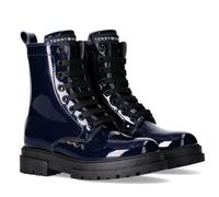 Tommy Hilfiger Lace-up Biker-Stiefel mit Lack-Finish für Mädchen, Kessy, Blau, 36