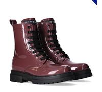 Tommy Hilfiger Lace-up Biker-Stiefel mit Lack-Finish für Mädchen, Kessy, Bordeaux, 32
