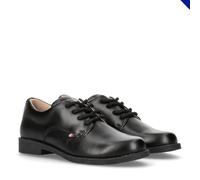 Schnürschuh TOMMY HILFIGER, Kinder, Gr. 35, schwarz, Lederimitat, elegant, Schuhe, Konfirmationsschuh, Kommunionsschuh, Anzugschuh mit Lederfutter (24648749-35) schwarz