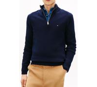 Tommy Hilfiger Lambswool Zip Mock Navy Blue Größe: S | Pullover Outlet | Herren | Blau