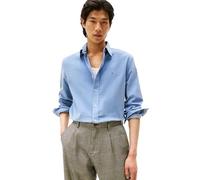 Tommy Hilfiger Langärmeliges Cordhemd mit normaler Passform für Herren mit Knopfleiste, Brisk Blue, Mittel