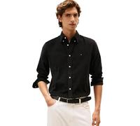 Tommy Hilfiger Langärmeliges Cordhemd mit normaler Passform für Herren mit Knopfleiste, Schwarz, XL