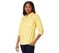 Tommy Hilfiger Langärmeliges Damenhemd mit Knopfleiste und Brusttasche, Snapdragon, X-Groß