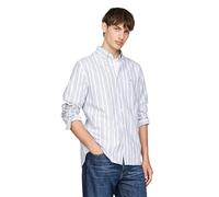 Tommy Hilfiger Langärmeliges Oxford-Hemd, Normale Passform, Herrenhemden, Button-Down-Shirts, auch erhältlich in Big und Tall, Cloudy Blue/Rouge/Multi, L
