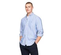 Tommy Hilfiger Langärmeliges Oxford-Hemd, Normale Passform, Herrenhemden, Button-Down-Shirts, auch erhältlich in Big und Tall, Hemd Blau, XL